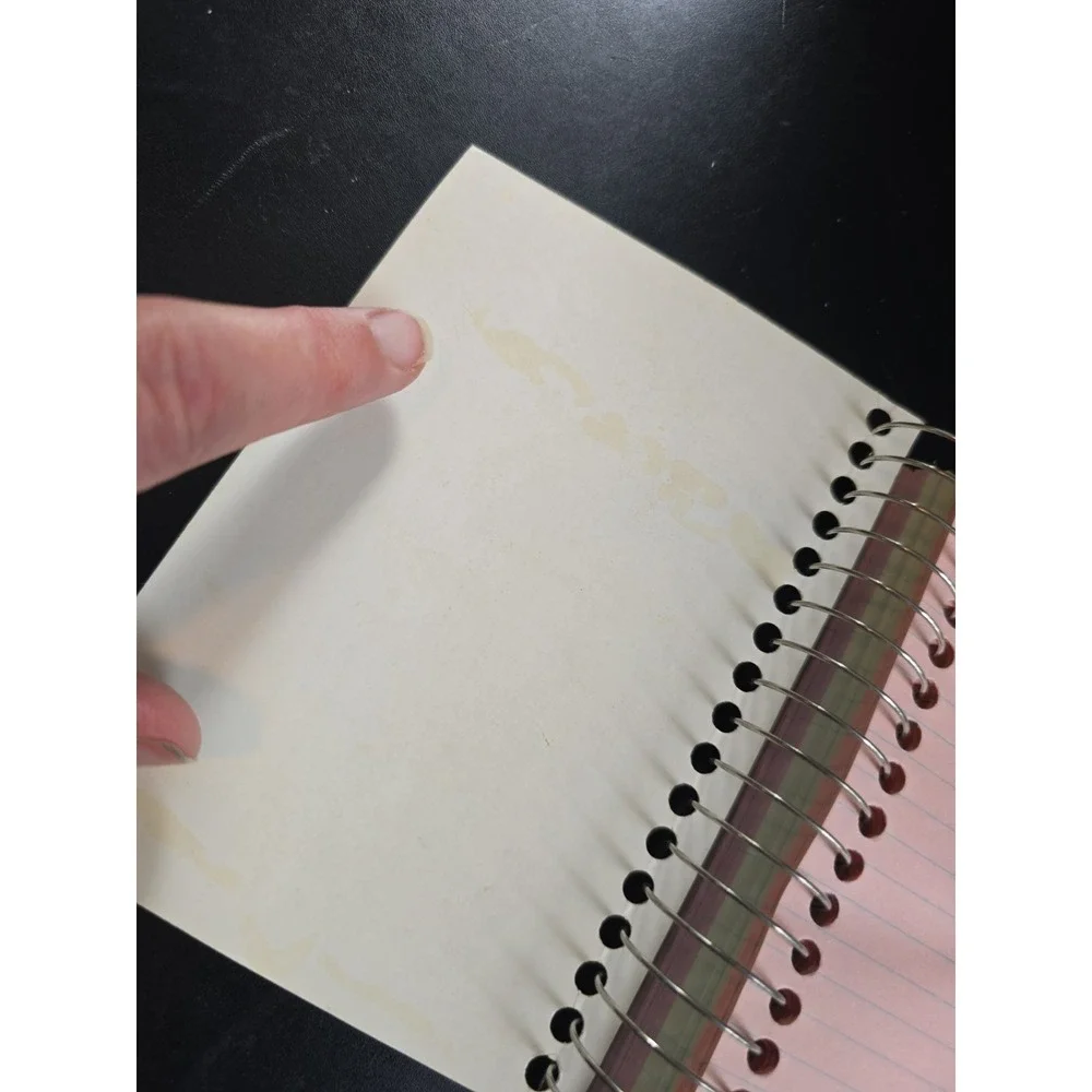 1980s Vtg Carolina Pad Geometric Spiral Notebook Lil Big Book Multicolor Paper